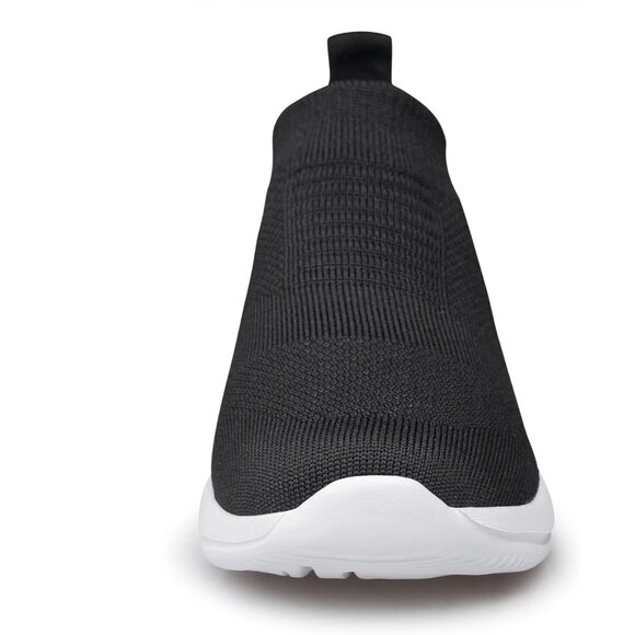 Sillenorth Mens Light Black Sock Sneakers Lightweight Flat Casual Running Shoes - Picture 2 of 7